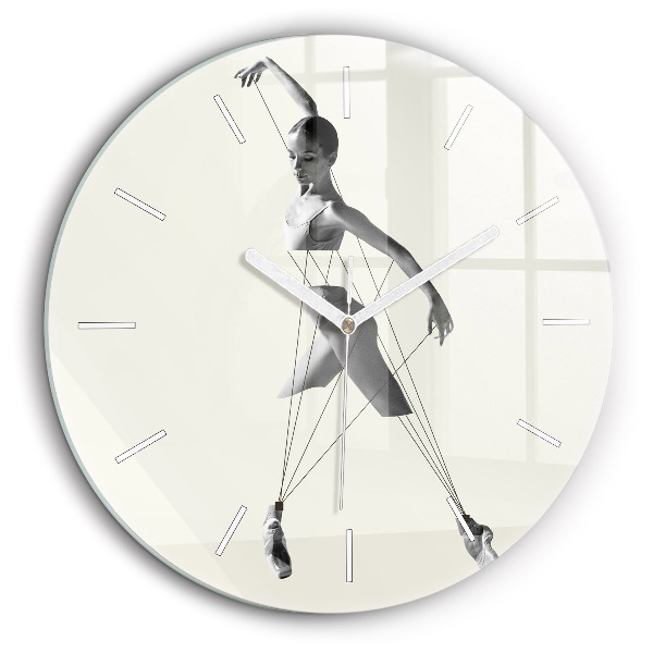 Pendule murale ronde 60 cm Danseuse abstraite