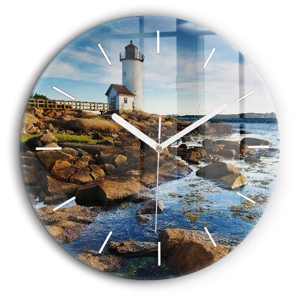 Horloge ronde murale 60 cm Phare d'Annisquam