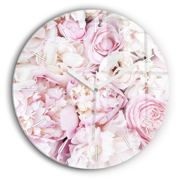 Horloge ronde 60 cm Fleurs décoratives