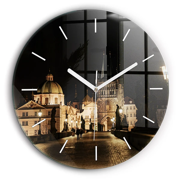Horloge ronde murale 60 cm Pont Charles à Prague