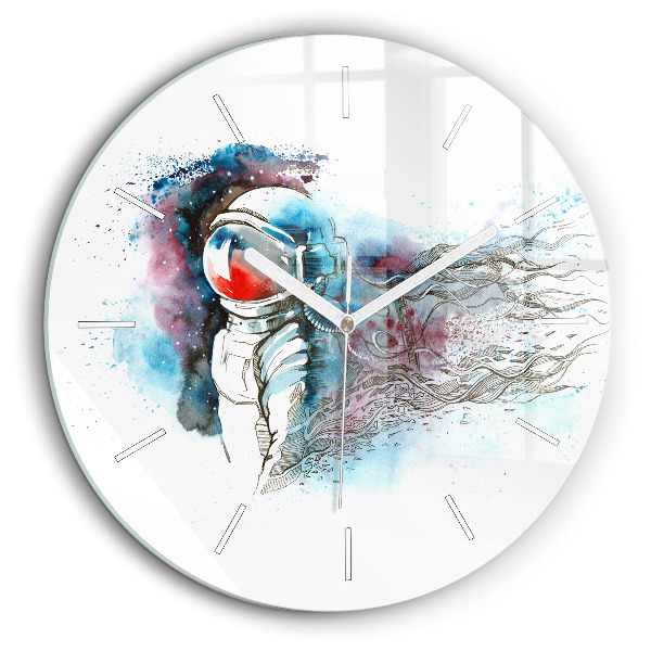 Horloge ronde murale 60 cm Astronaute abstrait