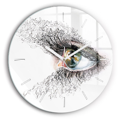 Pendule murale ronde 60 cm Dessin d'un oeil humain