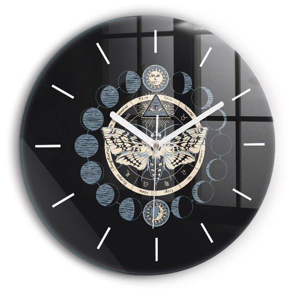 Horloge ronde 60 cm Phases de la lune