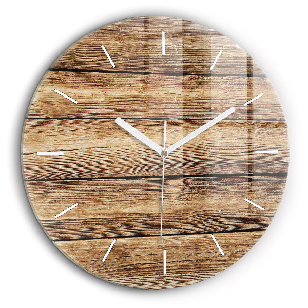 Horloge ronde 60 cm Planches en bois