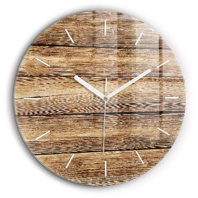 Horloge ronde 60 cm Planches en bois