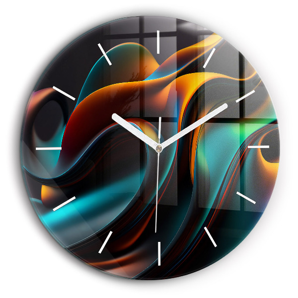 Horloge ronde murale 60 cm Vague futuriste