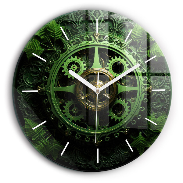 Horloge ronde murale 60 cm Mécanisme vert