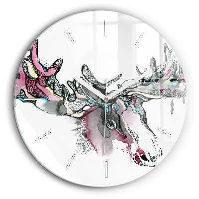 Horloge ronde 60 cm Abstraction d'un élan
