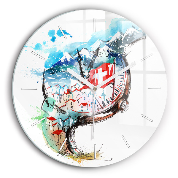 Pendule murale ronde 60 cm Montre suisse