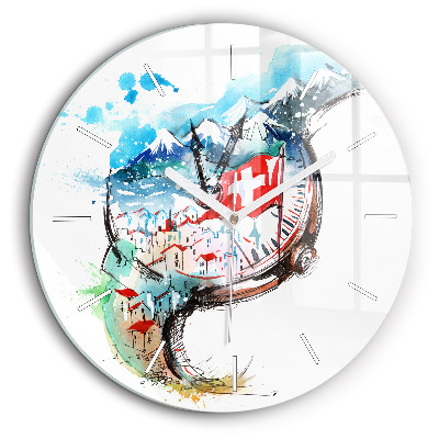 Pendule murale ronde 60 cm Montre suisse