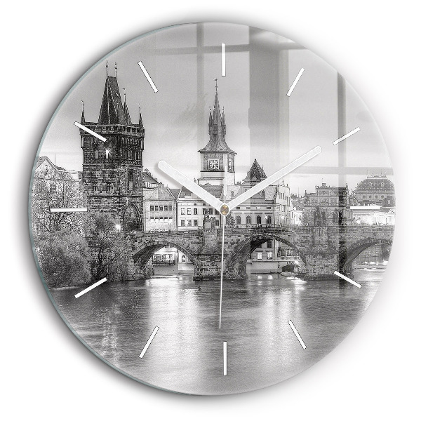 Horloge ronde murale 60 cm Pont Charles à Prague