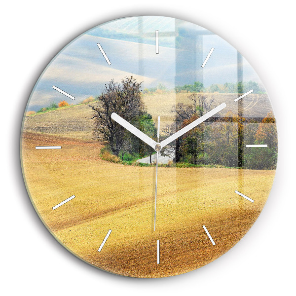 Horloge ronde en verre 60 cm Campagne de Moravie