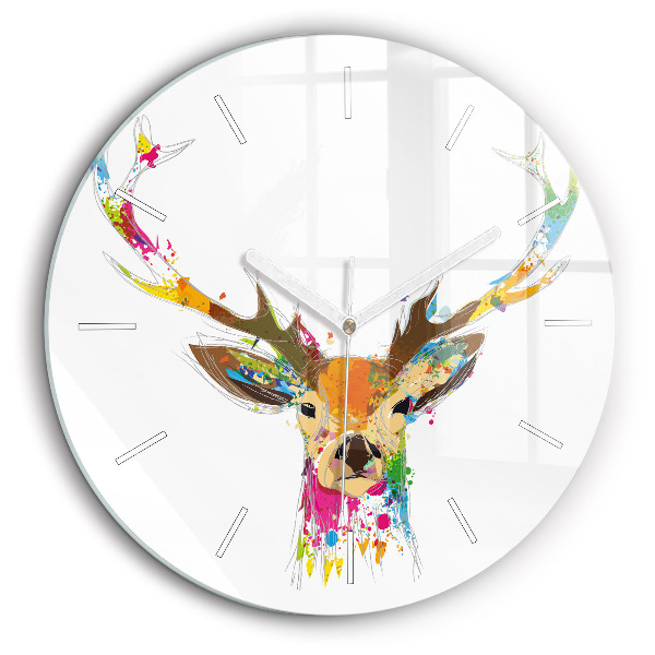 Horloge ronde 60 cm Tête de cerf