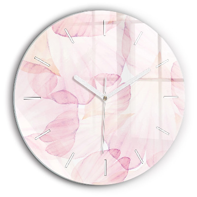 Horloge ronde murale 60 cm Pétales d'aquarelle