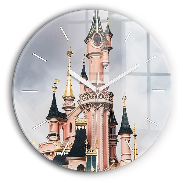 Horloge ronde murale 60 cm Château de Disneyland à Paris