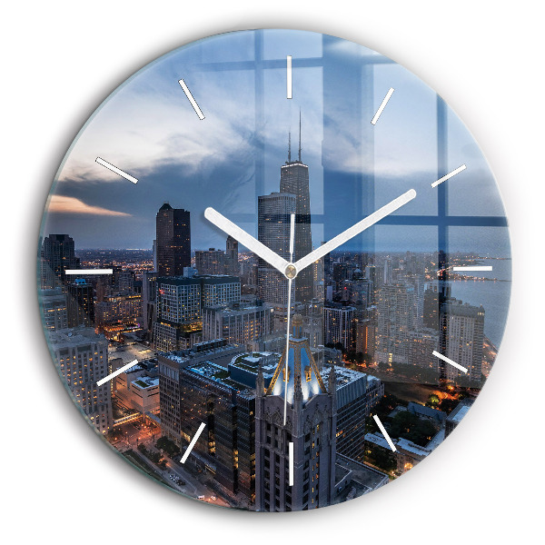 Horloge ronde murale 60 cm Photo de Chicago