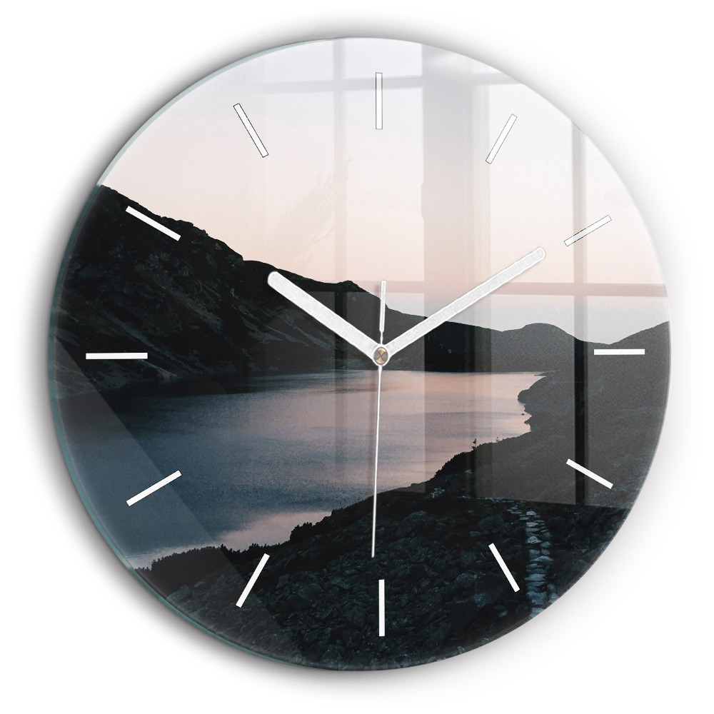 Horloge ronde 60 cm Lac et montagnes