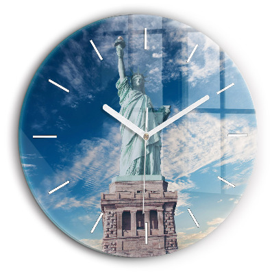 Horloge ronde murale 60 cm Statue de la Liberté à New York