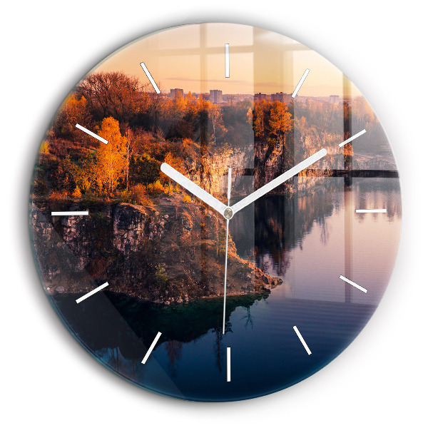 Horloge ronde murale 60 cm Lac de Cracovie Zakrzówek