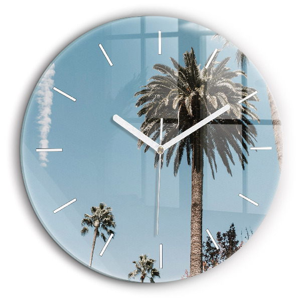 Horloge ronde 60 cm Palmiers à Los Angeles