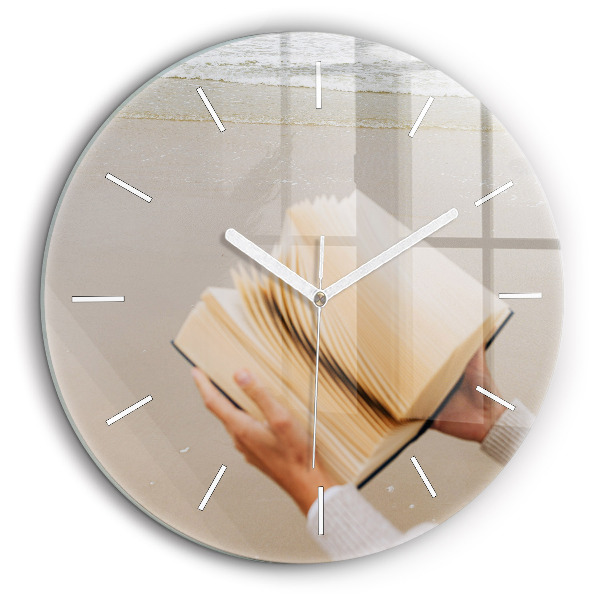 Horloge ronde murale 60 cm Un moment avec un livre