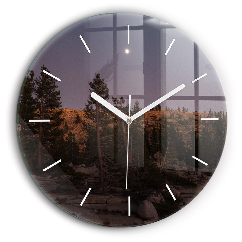 Pendule murale ronde 60 cm Route caillouteuse de Yosemite
