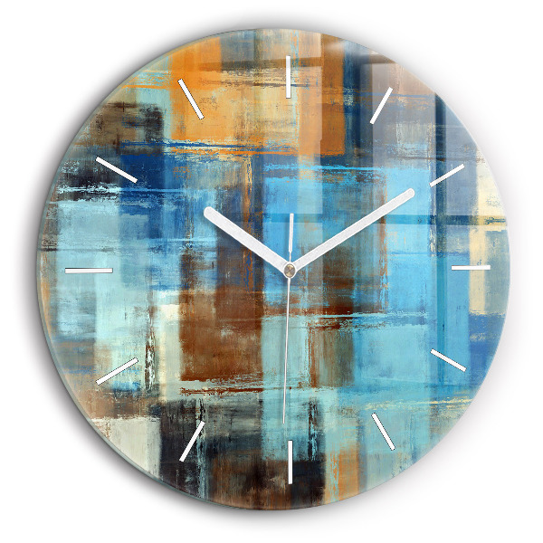 Horloge ronde murale 60 cm Fond coloré - abstrait