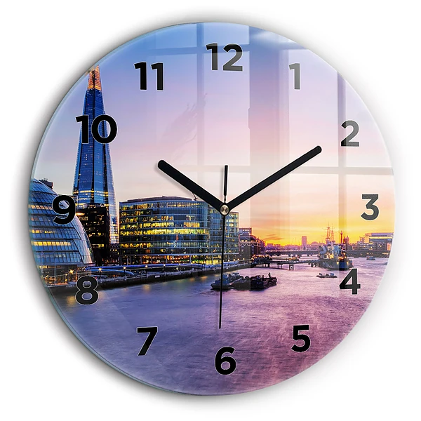 Vue de Londres Pendule murale ronde 60 cm