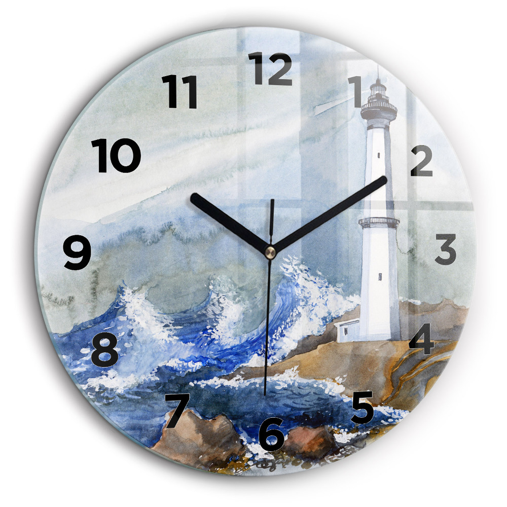 Mer et phare Horloge ronde 60 cm