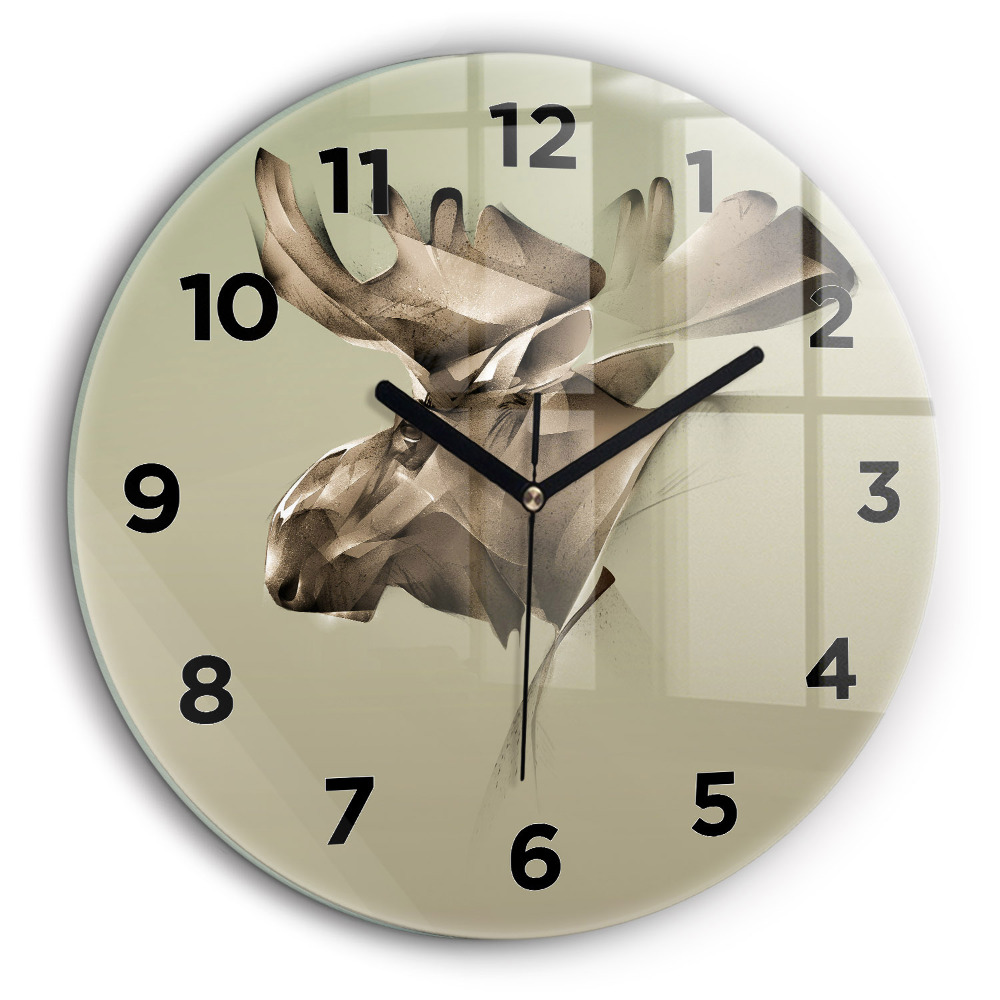 Elan graphique Horloge ronde en verre 60 cm