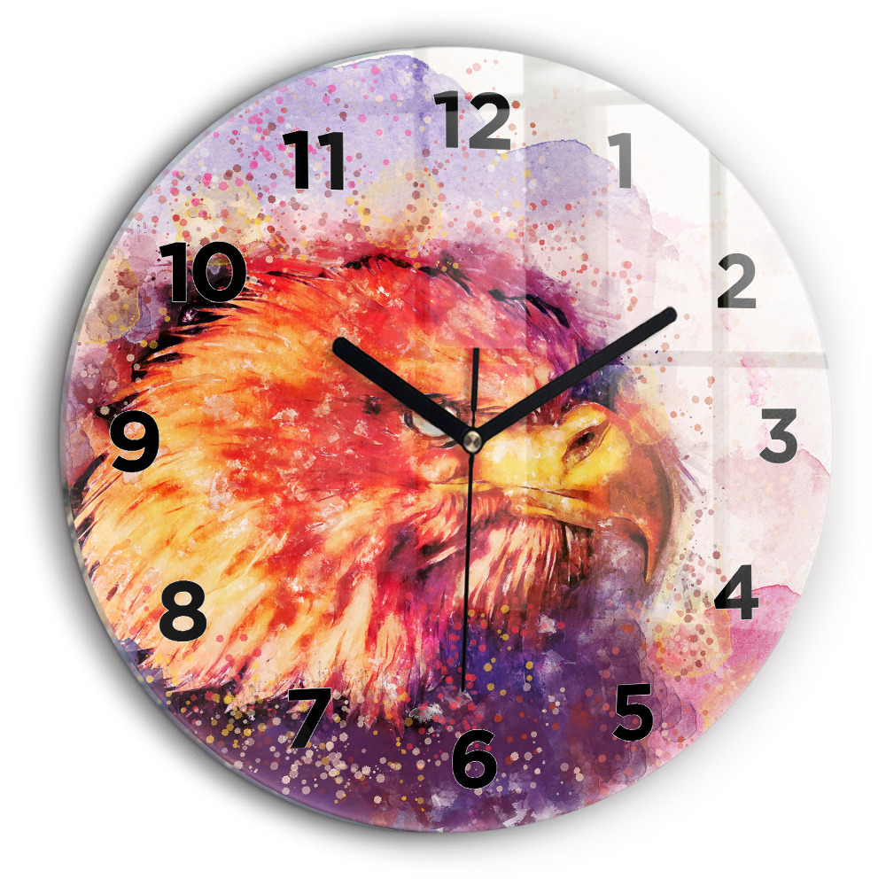 Aigle aquarelle Pendule murale ronde 60 cm