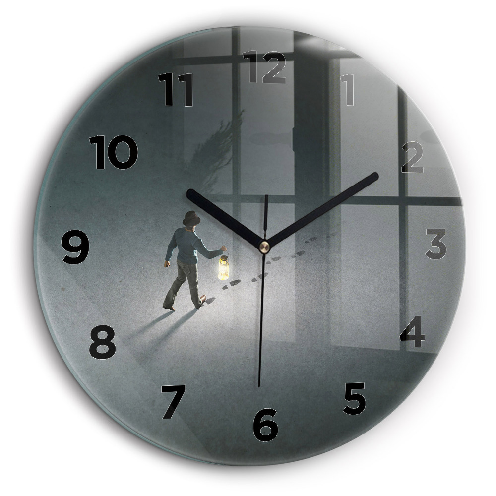 Vagabond dans l'obscurité Horloge ronde murale 60 cm