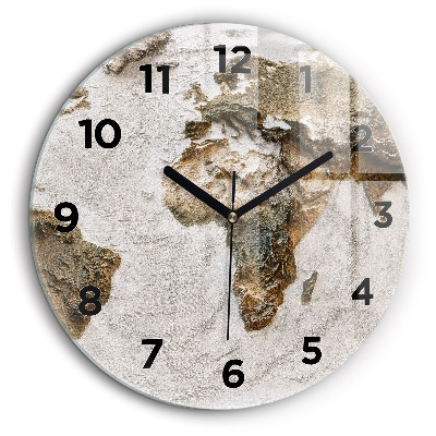 Carte du vieux monde Horloge ronde 60 cm