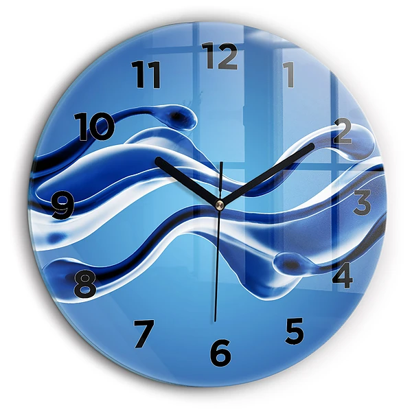 Abstrait liquide Horloge ronde 60 cm