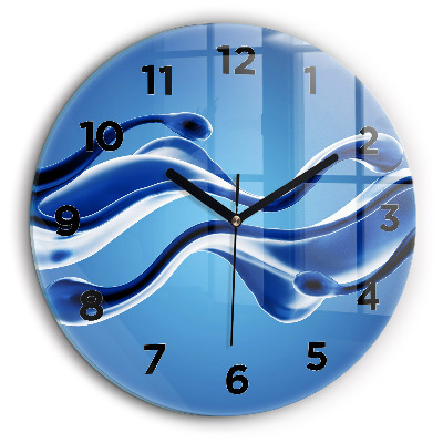 Abstrait liquide Horloge ronde 60 cm