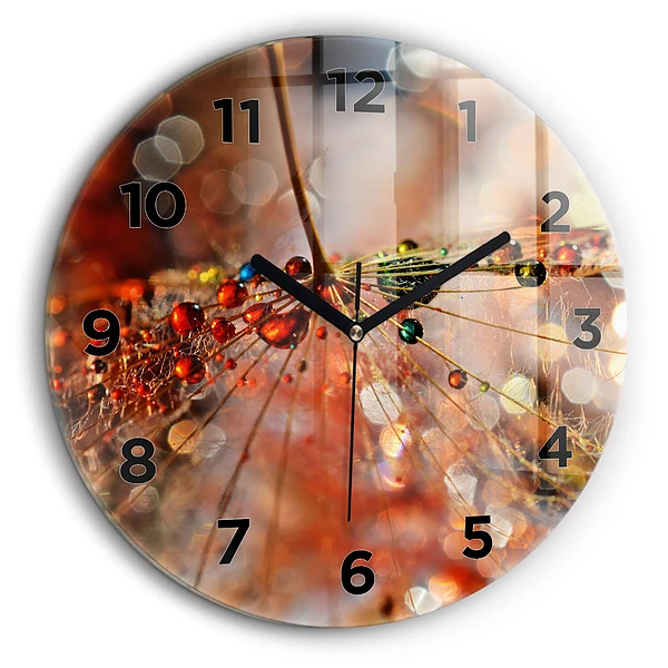 Souffleur avec rosée Horloge ronde 60 cm
