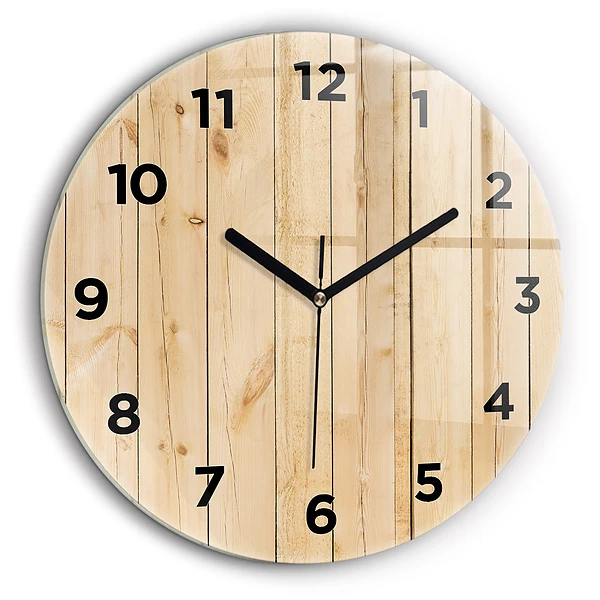 Planches de bois Pendule murale ronde 60 cm
