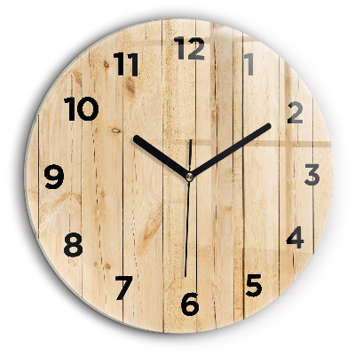 Planches de bois Pendule murale ronde 60 cm