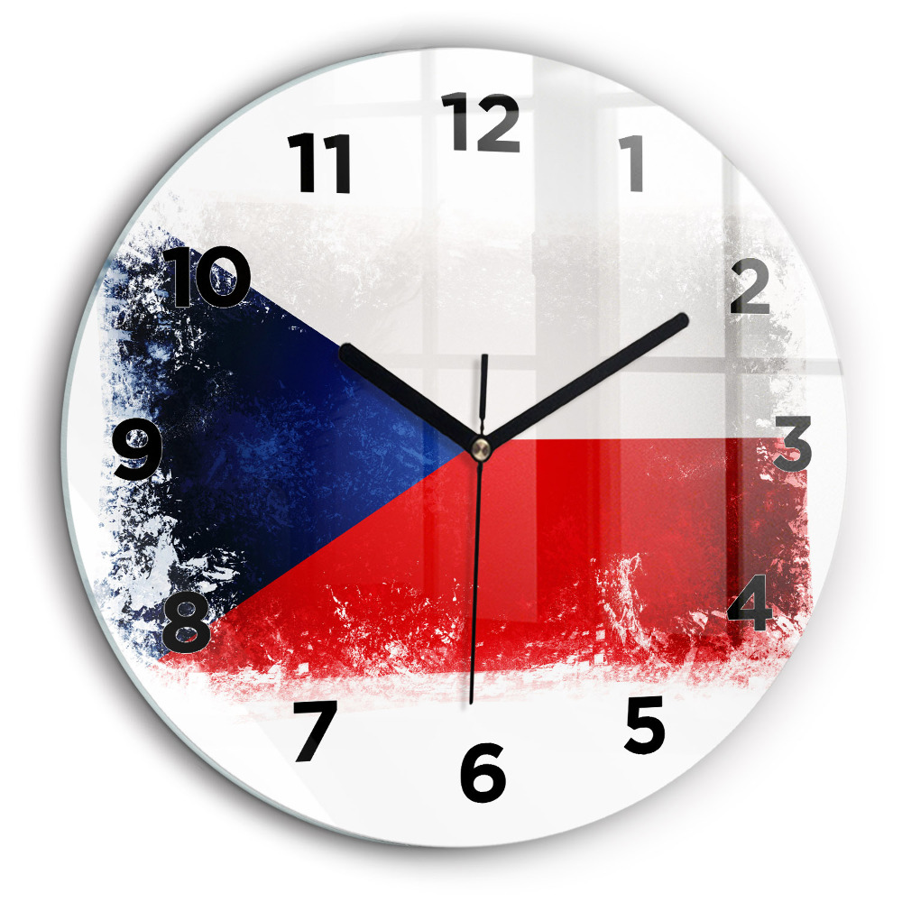 Drapeau de la République tchèque Horloge ronde murale 60 cm