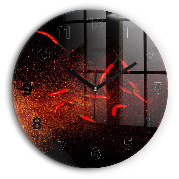 Piments Horloge ronde murale 60 cm