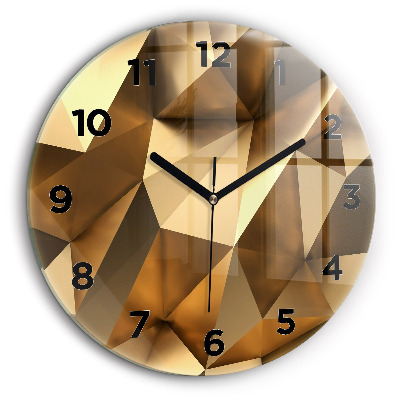 Texture géométrique Horloge ronde murale 60 cm