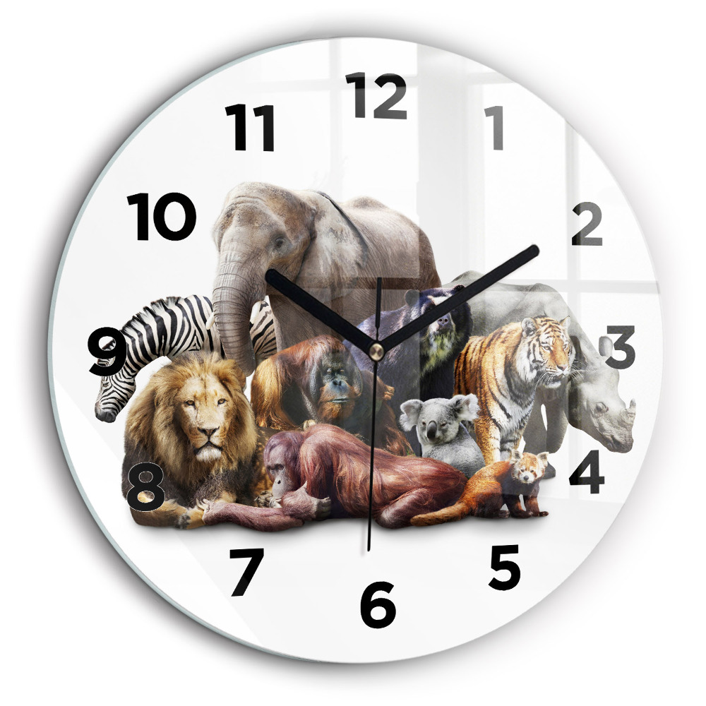 Animaux sauvages Horloge ronde 60 cm