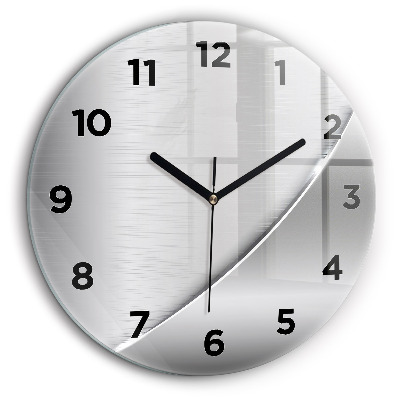 Motif argenté Horloge ronde 60 cm