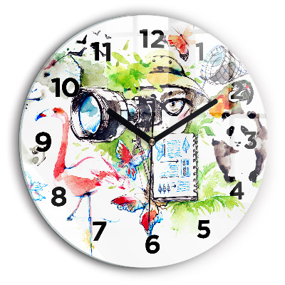 Zoologiste Horloge ronde murale 60 cm