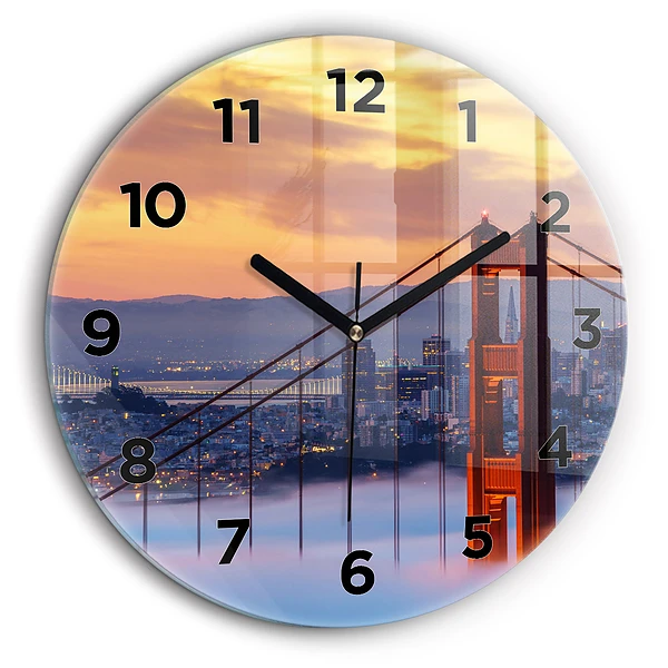 Pont de San Francisco Pendule murale ronde 60 cm