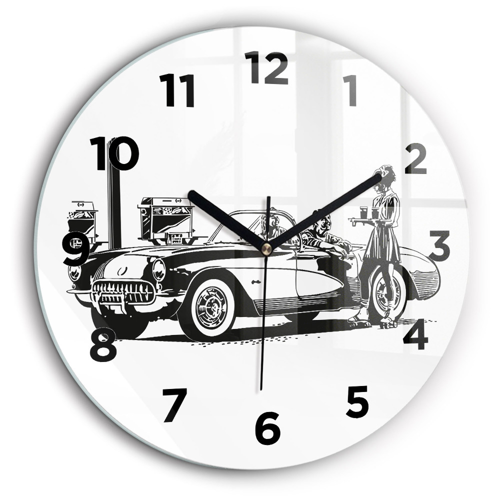 Illustration rétro Horloge ronde 60 cm