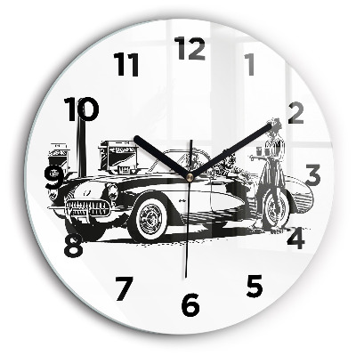 Illustration rétro Horloge ronde 60 cm