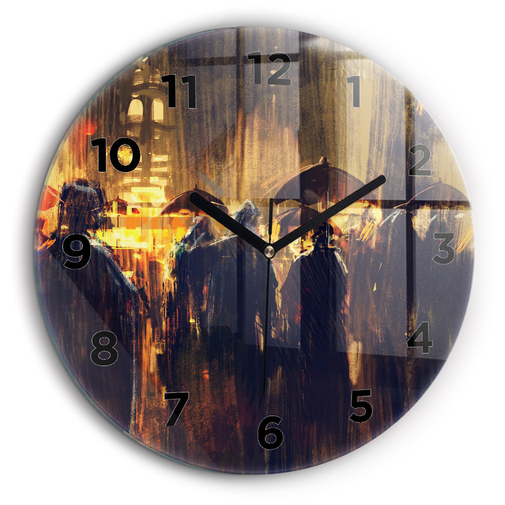 Impressionnisme dans le marché de l'art Horloge ronde en verre 60 cm