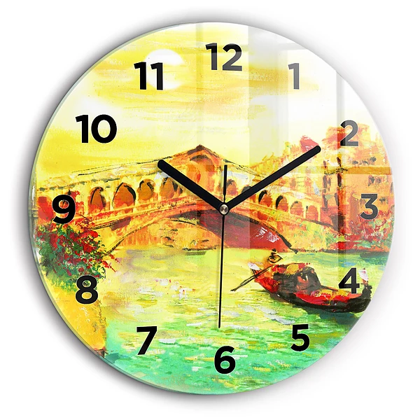 Pont du Rialto à Venise Horloge ronde murale 60 cm