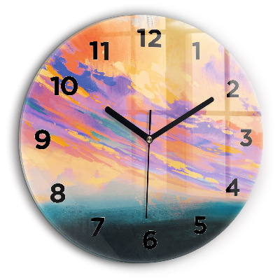 Ciel abstrait Pendule murale ronde 60 cm